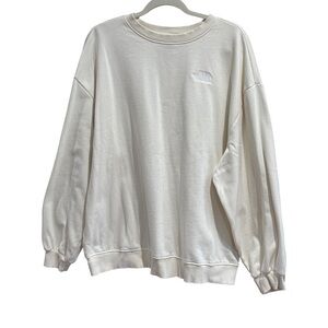 The North Face Women's Cream Crew Neck Sweatshirt. white Dune